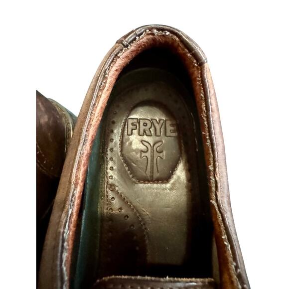 Men’s Frye Mansfield Brown Tie Loafers sz 10.5 - Picture 3 of 6